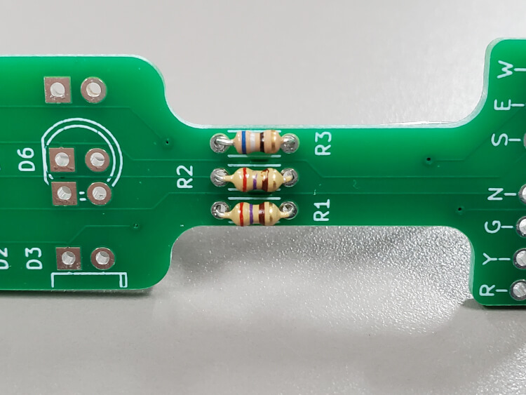 Resistors cut